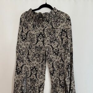 POL palazzo pants black and cream Small NWOT